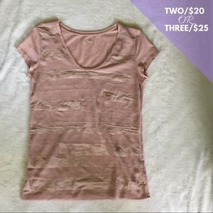 LOFT Lavender Tiered Tee